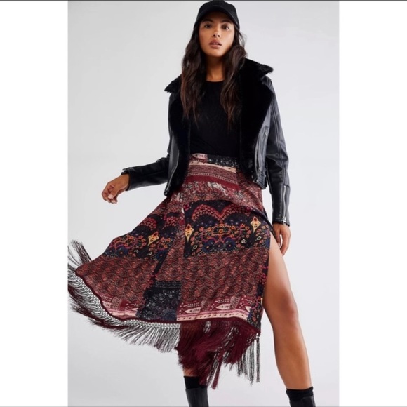 Free People Sweet Dreams Maxi Skirt Size 14 Boho Gypsy - Picture 6 of 15